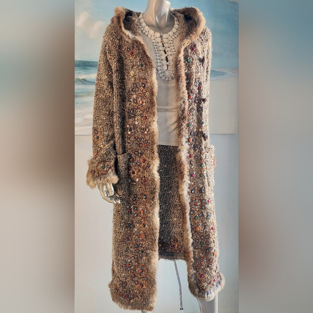 *$13,900 OSCAR DE LA RENTA MOHAIR COAT SKIRT CASMERE SUIT 4 M